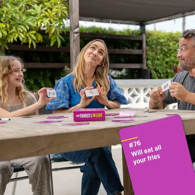 Shows the product being enjoyed by a family in a natural outdoor setting, creating an emotional connection and demonstrating the product's role in bringing people together for fun and bonding.