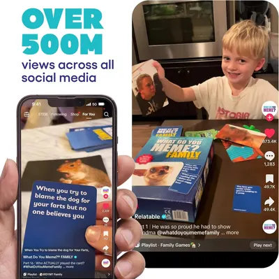 Demonstrates the product's viral success and real customer engagement through social media content, building trust and social proof by showing authentic user-generated videos with over 500M views.…