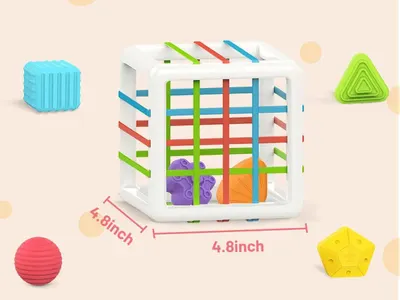 Communicates the exact physical size of the toy to help shoppers understand how compact and portable it is for children.