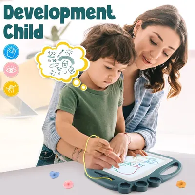 Communicates that the product supports child development through creative and educational activities, reassuring parents of its developmental benefits.
