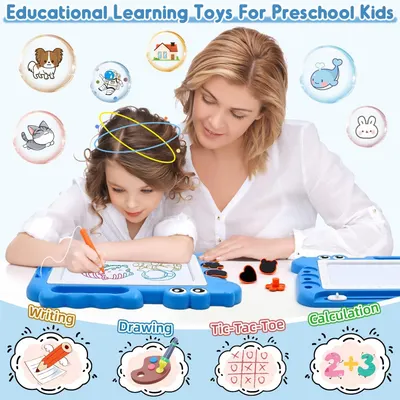 Demonstrates the multiple educational activities and learning modes available with this toy to show parents its versatility and educational value for preschool children.