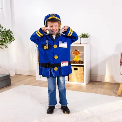 Demonstrates the product in use within a real-world context to help shoppers visualize how the costume looks when worn and how it fits into imaginative play scenarios.