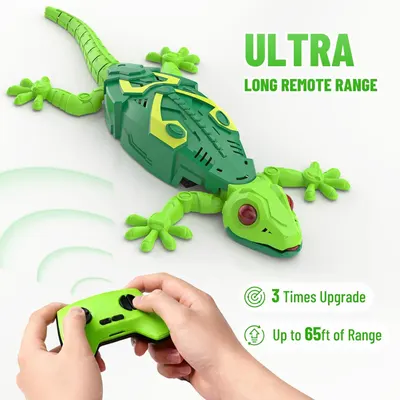 Highlights the impressive remote control range of 65 feet to communicate superior wireless performance and play distance capability. Emphasizes the extended wireless range as a key benefit for…