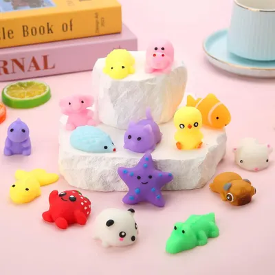 Shows all the cute animal and character figures included in the set, helping shoppers understand the variety and quantity they will receive with their purchase.