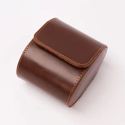 Provides a clean, catalog-style view of the leather watch case on a white background with no text or design elements, allowing shoppers to see the product clearly.