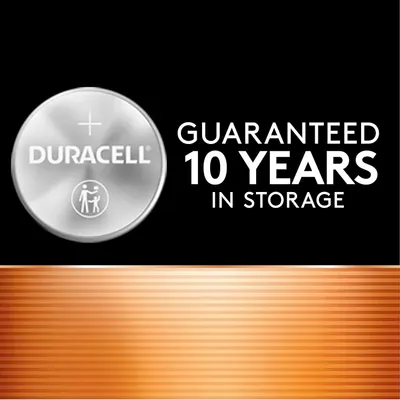 Communicates the exceptional shelf life and reliability of the Duracell battery, reassuring shoppers that the product will remain functional for a decade in storage. Highlights the key benefit of…