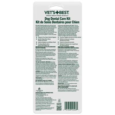 Shows the back of the product packaging to inform shoppers about the complete dental care kit contents, ingredients, usage instructions, and product benefits included in the purchase.
