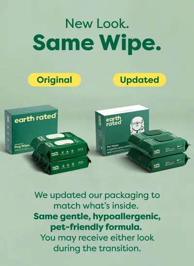 Informs shoppers that the brand has updated its packaging design while reassuring them that the product formula remains unchanged, helping them recognize either version during the transition period.