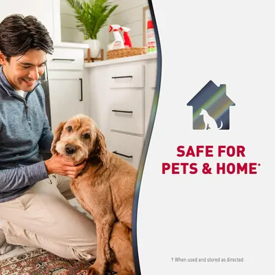 Reassures shoppers that the product is safe to use around pets and in the home when used as directed.