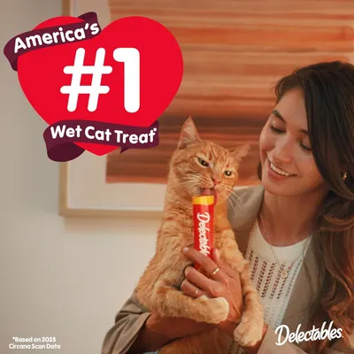 Communicates market leadership and popularity by highlighting that this is America's #1 wet cat treat, building trust and social proof to reassure shoppers they're choosing the top-rated product.…