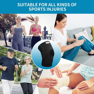 Demonstrates the knee brace product can be used across multiple scenarios and activities - from running and outdoor exercise to at-home recovery and injury treatment - reassuring shoppers of its…