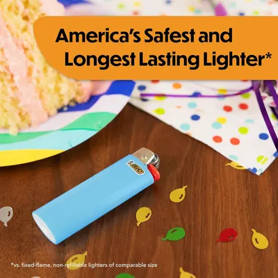 Communicates that this lighter is superior to competing fixed-flame, non-refillable lighters in terms of safety and longevity, positioning it as the best choice in its category. Highlights the…