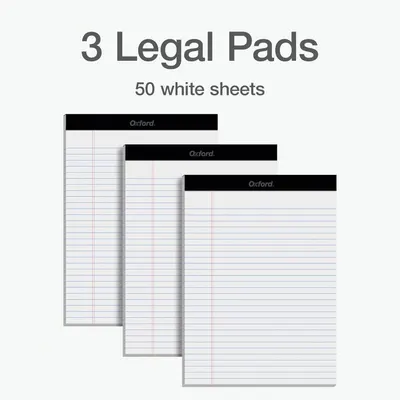 Communicates what the customer receives in the package—three legal pads with 50 sheets each—to set clear expectations about the bundle contents.
