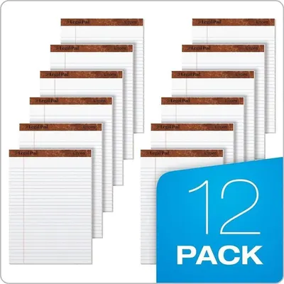 Shows the customer exactly what they receive in the purchase—a 12-pack of legal pads—to communicate quantity and value.