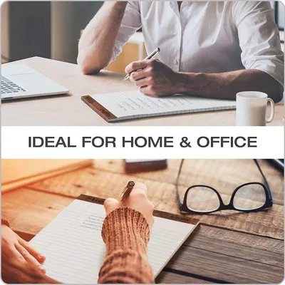 Demonstrates the product's versatility by showing it can be used effectively in both home and office environments, reassuring shoppers it fits multiple work settings.