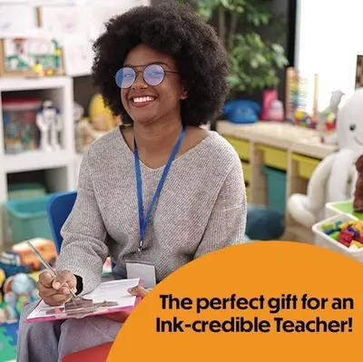Positions the product as a perfect gift for teachers, leveraging gifting occasion messaging to appeal to shoppers looking for teacher appreciation gifts. Communicates that this product is an ideal…