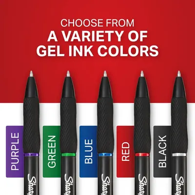 Showcases the variety of gel ink colors available in the product line, helping shoppers understand the range of options they can choose from.