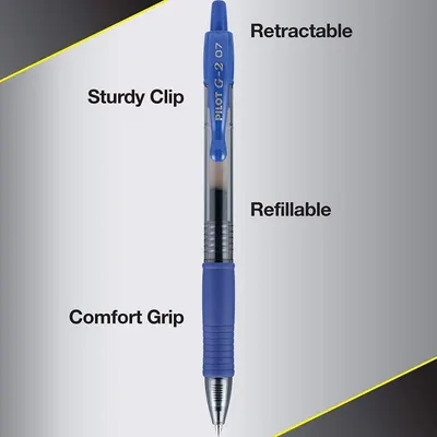 This image breaks down the pen's key physical components and features to help shoppers understand the product's construction and functional design elements. Highlights multiple distinct benefits of…