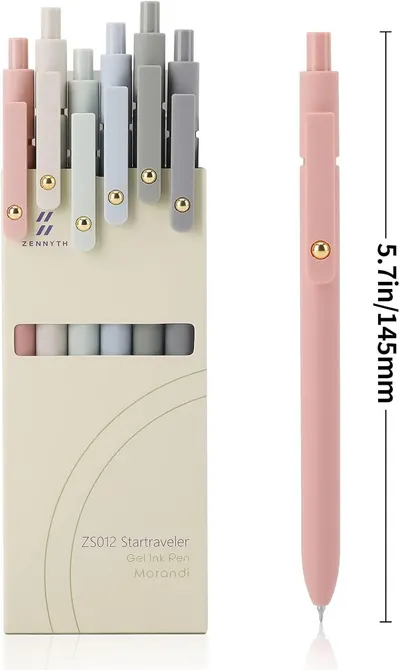 Communicates the exact physical size of the pen (5.7in/145mm) using a measurement scale to help shoppers understand the product's portability and form factor. Displays the brand's product lineup and…