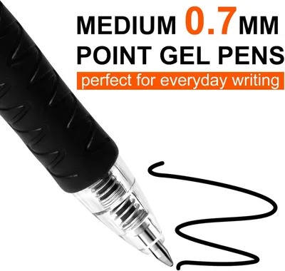 Highlights the pen's medium 0.7mm point size and positions it as ideal for everyday writing tasks, reassuring shoppers about its versatility and suitability for general use.