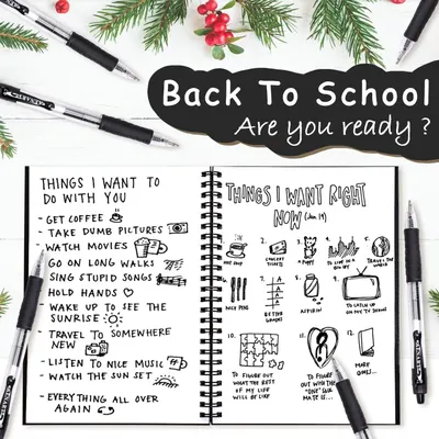 Positions the product as ideal for back-to-school season, creating emotional connection through lifestyle journaling and goal-setting themes.