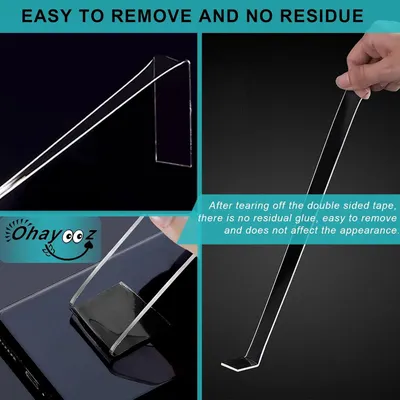 Demonstrates how to remove the protective film or tape from the product, reassuring shoppers that it peels off cleanly without leaving sticky residue or damaging the surface. Highlights the key…