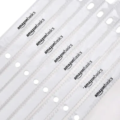 This image showcases the AmazonBasics brand logo repeatedly to reinforce brand recognition and establish trust in the product line.
