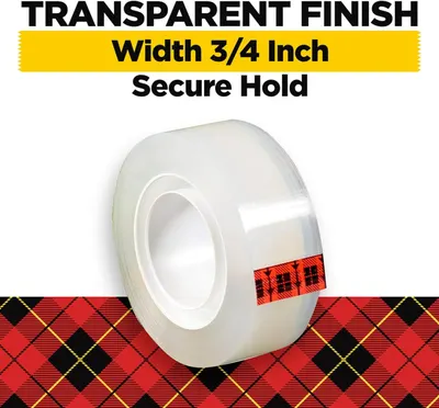 Communicates three distinct product features in a segmented layout: the transparent finish, the specific width dimension, and the secure holding capability to help shoppers understand key product…