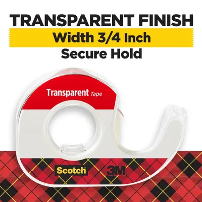 Communicates the exact width dimension of the tape to help shoppers understand the physical size and ensure it meets their needs. Highlights the key benefits of the tape—its transparent appearance…