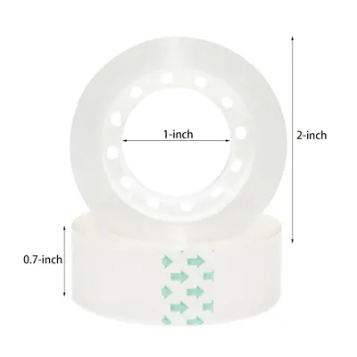 Communicates the exact physical measurements of the product (1-inch inner diameter, 2-inch outer diameter, 0.7-inch height) to help shoppers understand the size and fit for their needs.