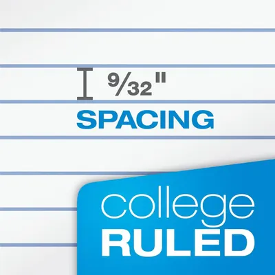 Communicates the exact spacing measurement between ruled lines to help shoppers understand the paper format and ensure it meets their writing or organizational needs.