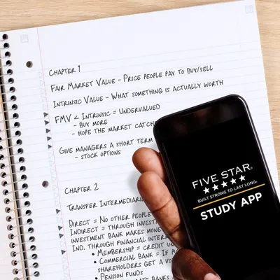 Shows the product being used in a realistic study setting to help shoppers visualize how the app fits into their daily learning routine.
