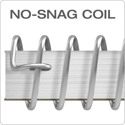 Highlights the unique coil structure that prevents snagging, reassuring shoppers about the product's smooth and tangle-free performance.