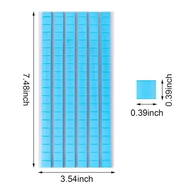Communicates the exact physical dimensions of the product (7.48 x 3.54 inches overall, with individual pocket size 0.39 x 0.39 inch) to help shoppers understand the size and scale of the organizer.
