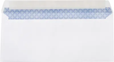 Shows the product in a clean, catalog-style format to display the security pattern on the envelope flap without distractions.