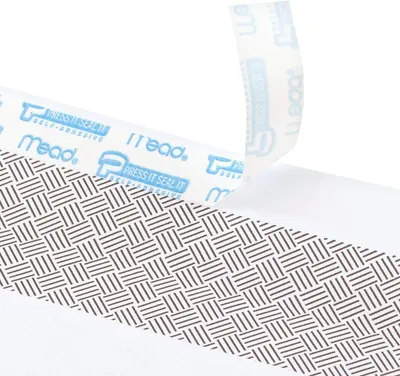 Demonstrates the self-adhesive press-to-seal feature of the mailing envelope, reassuring shoppers of secure and easy closure without additional tape or moisture.