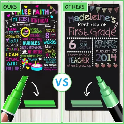This image demonstrates the visual superiority of the advertised product (left) compared to a competitor's version (right), showing more vibrant colors, better design elements, and professional…