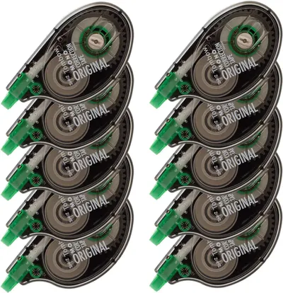 Shows the customer exactly what they will receive in the package—a bundle of 10 correction tape dispensers—to communicate value and quantity.