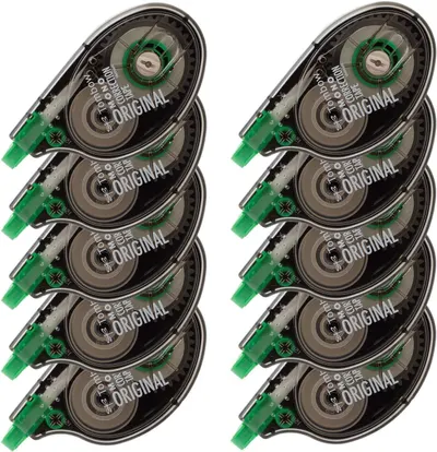 Shows the customer exactly what they will receive in the package—a bundle of 10 correction tape dispensers—to communicate value and quantity.