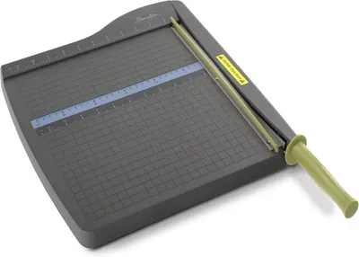Provides a clean, catalog-style view of the paper trimmer product to show its physical appearance and design without distractions.