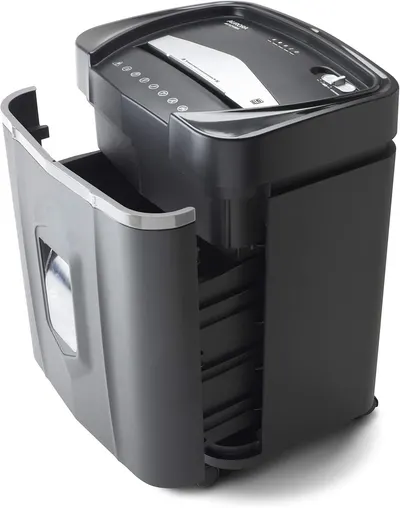 Displays the paper shredder in a clean, catalog-style format to show the product's design, build quality, and physical appearance without distractions.