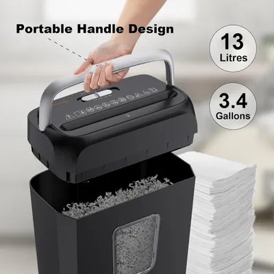 Highlights the portable handle design for easy carrying and mobility, while also communicating the product's large capacity (13 litres / 3.4 gallons) to reassure shoppers about its convenience and…