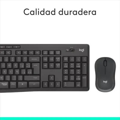 Communicates the durability and long-lasting quality of the Logi keyboard and mouse to reassure shoppers of the product's reliability and build quality.