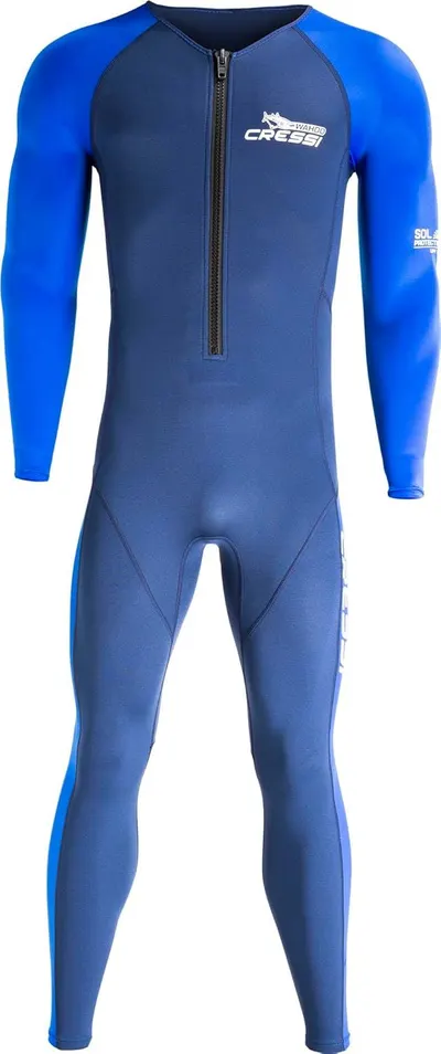 Displays the complete wetsuit on a clean white background to show the product's design, color scheme, and overall appearance without distractions.