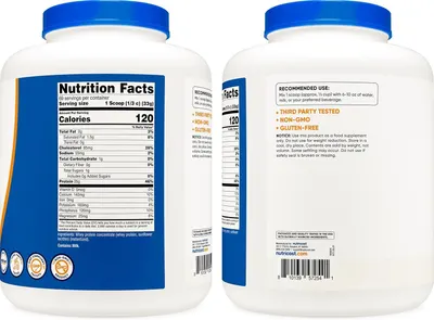 Communicates multiple product quality certifications and benefits to reassure shoppers about safety, quality standards, and dietary compatibility.