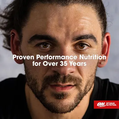 Communicates the brand's long-standing reputation and credibility in performance nutrition by emphasizing over 35 years of proven results, building trust and authority with shoppers.