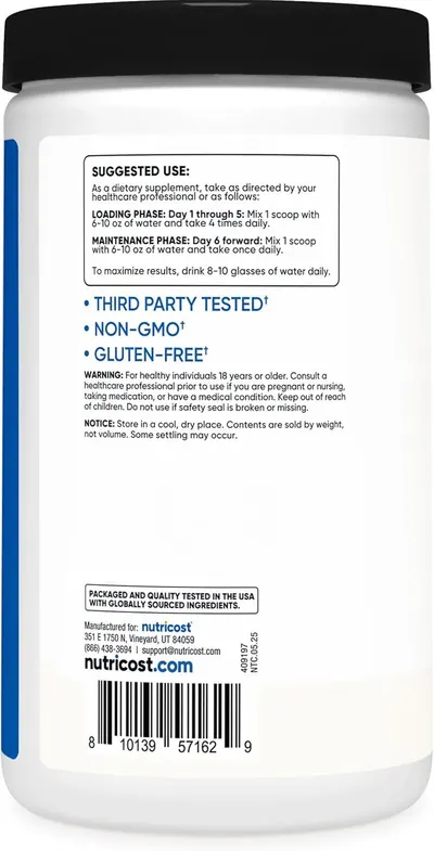 Provides clear step-by-step instructions on how to use the supplement, including loading and maintenance phases, to help shoppers understand proper usage and maximize results. Communicates product…