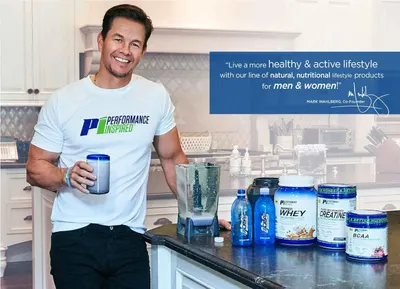 Features a celebrity co-founder endorsement with a direct quote to build trust and credibility, positioning the product line as natural, nutritional, and suitable for an active lifestyle. Showcases…
