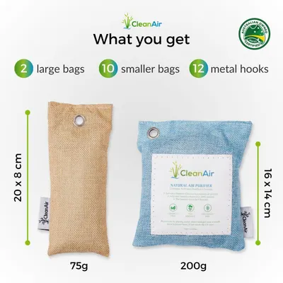 Shows the complete contents of the package to help shoppers understand exactly what they will receive when purchasing this air purifier product set.