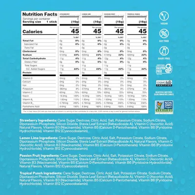 Communicates multiple safety and dietary certifications to reassure health-conscious shoppers that the product meets various dietary restrictions and quality standards. Displays comprehensive…